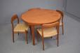 Flip Flap dining table in vuntage teak by Dyrlund