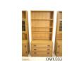 Oak wall unit with bookcase top