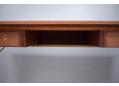 Lockable drawers on teak Danish design desk.