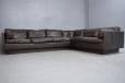 Vintage 6-seater corner sofa in brown leather | Georg Thams - view 4
