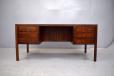 Model 77 desk in vintage rosewood designed by Gunni Omann, 1968 and produced by Omann Junior