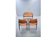 Fully restored 2 seat and matching chairs with swivel backs designed 1953 by sigvard Bernadotte