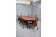Vintage rosewood oval top dining table with 2 fold-out leaves - view 11