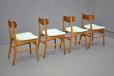 Set of 4 beech and teak dining chairs by Farstrup - view 6