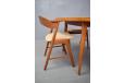 Midcentury Danish design set of 4 teak frame dining chairs by Korup Stolefabrik