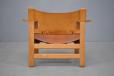 Borge Mogensen Spanish chair featuring original leather seat and solid oak frame
