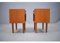 Matching pair of Danish bedside tables in rosewood.