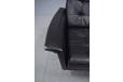 1960s Black leather armchair on swivel base - view 8