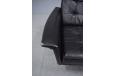 1960s Midcentury design swivel base amrchair in original black leather upholstery