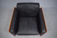 Henry w Klein vintage teak and black leather armchair  - view 5