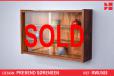 Glass fronted display cabinet in rosewood | PS System - view 1