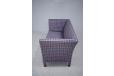 1940s box sprung 2 seat sofa with plaid upholstery for sale