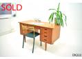 Teak 9 drawer Danish desk