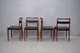 Set of 4 Kai Kristiansen rosewood and leather dining chairs | OD69 - view 3