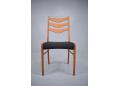 Arne Wahl Iversen vintage teak side chair with black wool upholstery - view 2