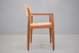 Vintage teak armchair with pink upholstery by BRAMIN - view 4