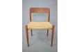 Danish design classic teak dining chairs model 75 by Niels O Moller for sale