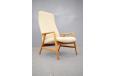 Alf Svensson Kontur armchair in beech with cream upholstery