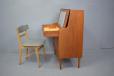 Vintage teak bureau with pull out desk and mirror