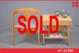 Modern beech frame armchair with new upholstered seat - view 1