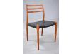 Set of 6 vintage model 78 dining chairs in teak with original seats designed by Niels Moller