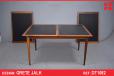 Grete Jalk dining table in vintage rosewood and black formica - view 1