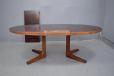 Oval rosewood dining table with pedestal leg | Dyrlund - view 5