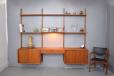 Danish design vintage teak 3 bay shelving system - Prebend Sorensen