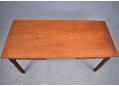 Teak rectuangular top desk with 2 drawers.