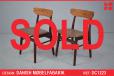 Pair of vintage beech frame dining chairs | Danish Mobelfabrik - view 1