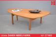 Asymmetric 1950s design solid oak coffee table - view 1