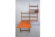 Midcentury 2 bay royal system in vintage teak with wall mounted dining table