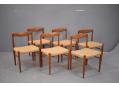 Set of 6 sidechairs all with the original Danish paper cord woven seats