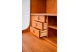 Teak writing desk wall unit with sliding doors | Johannes Sorth - view 9