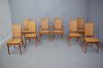 Comfortable and stylish LIS dining chairs in vintage teak
