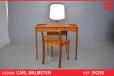 Vintage teak dressing table with stool design by Carl Malmsten - view 1