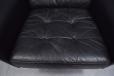 1960s Black leather armchair on swivel base - view 10