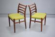 midcentury danish design dining chair wiht original red upholstery