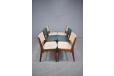 Stylish and comfortable set of 6 dining chairs with dark burma teak frames