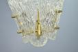 West German ceiling pendant | Pressed crystal shades - view 3