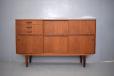 Danish Mobelfabrik vintage teak sideboard with sliding doors