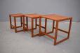 Cube design nest of tables with visible mortine and tenon join construction
