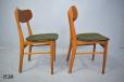 Vintage teak dining chairs with original upholstery for sale