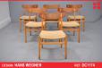 Hans Wegner design CH23 dining chairs in beech and teak | Set of 6 - view 1
