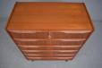 Vintage teak 6 drawer storage chest with lip handles  - view 6