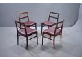Rare set of 4 RIO-ROSEWOOD frame dining chairs model 430 design by Helge Sibast