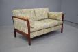 Slim beech frame sofa produced by Danish Mobelfabrik