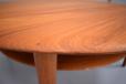 Solid teak construction of the entire table is evident in the end grains showing at the edges