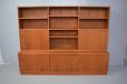 Large teak cabinet with adjustable bookcase top | Danish Mobelfabrik - view 4