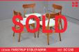 Set of 4 beech and teak dining chairs by Farstrup - view 1